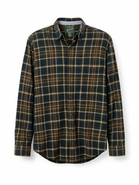 Woolrich Plaid Flannel Shirt Mens M Green Button Up Outdoor Casual